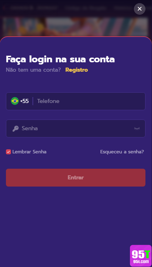 95t.com Vantagens de se Inscrever na 95t.com